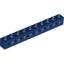 Dark Blue Technic Brick 1 x 10 [9 Holes]