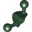 Dark Green Bionicle Ball Joint 4 x 4 x 2 90 Degree with 2 Ball Joints and Axle hole
