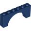 Dark Blue Brick Arch 1 x 6 x 2 - Thick Top with Reinforced Underside