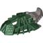 Dark Green Bionicle Foot Toa Inika Elliptical with Marbled Pearl Light Gray Pattern (53551)