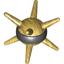 Pearl Gold Bionicle Thornax Fruit Spiked Ball with Black Band