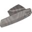 Flat Silver Hero Factory Armor with Ball Joint Socket - Size 8
