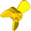 Yellow Propeller 3 Blade 3 Diameter