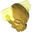 Pearl Gold Large Figure Mask of Control with Marbled Trans-Neon Green Pattern