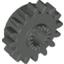 Dark Gray Technic Gear 16 Tooth with Clutch [Toothed]