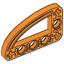 Orange Technic Beam 3 x 5 L-Shape with Quarter Ellipse Thin