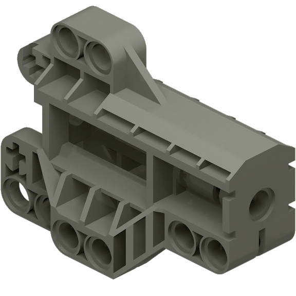 Dark Gray Technic Pin Connector Block 7 x 3