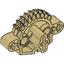Tan Bionicle Matoran Torso Gear 9 Tooth with 3 Axle Holes and 2 Pin Holes