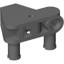 Dark Bluish Gray Bionicle Rhotuka Connector Block 1 x 3 x 2 with 2 Pins and Axle Hole