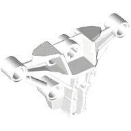 White Bionicle Mistika Torso / Shoulders Section